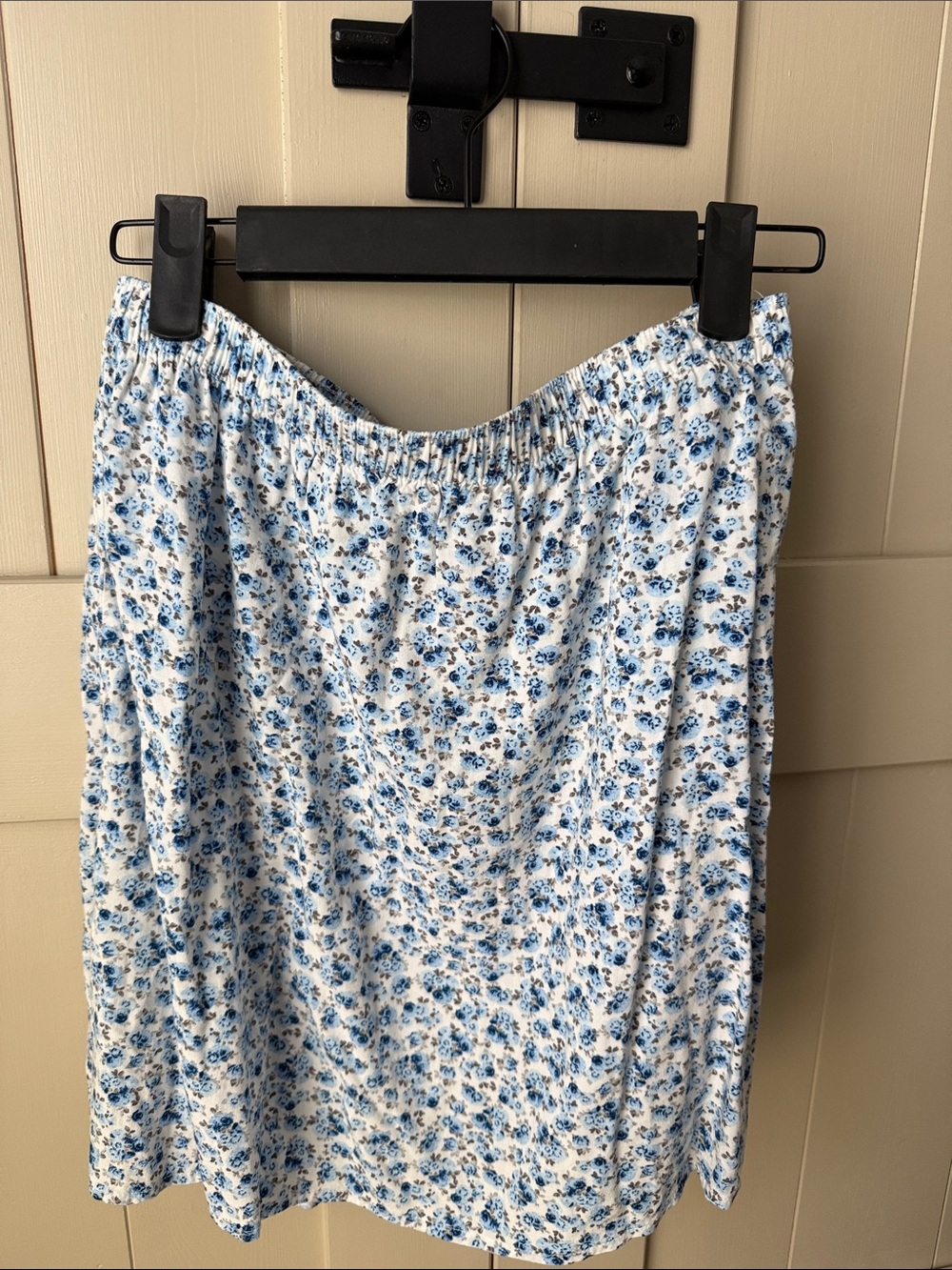 Blue Floral A-Line Skirt